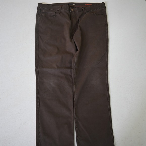 DOCKERS 40x30 Straight Fit‎ Brown Stretch Denim Mens Jeans - Picture 1 of 10